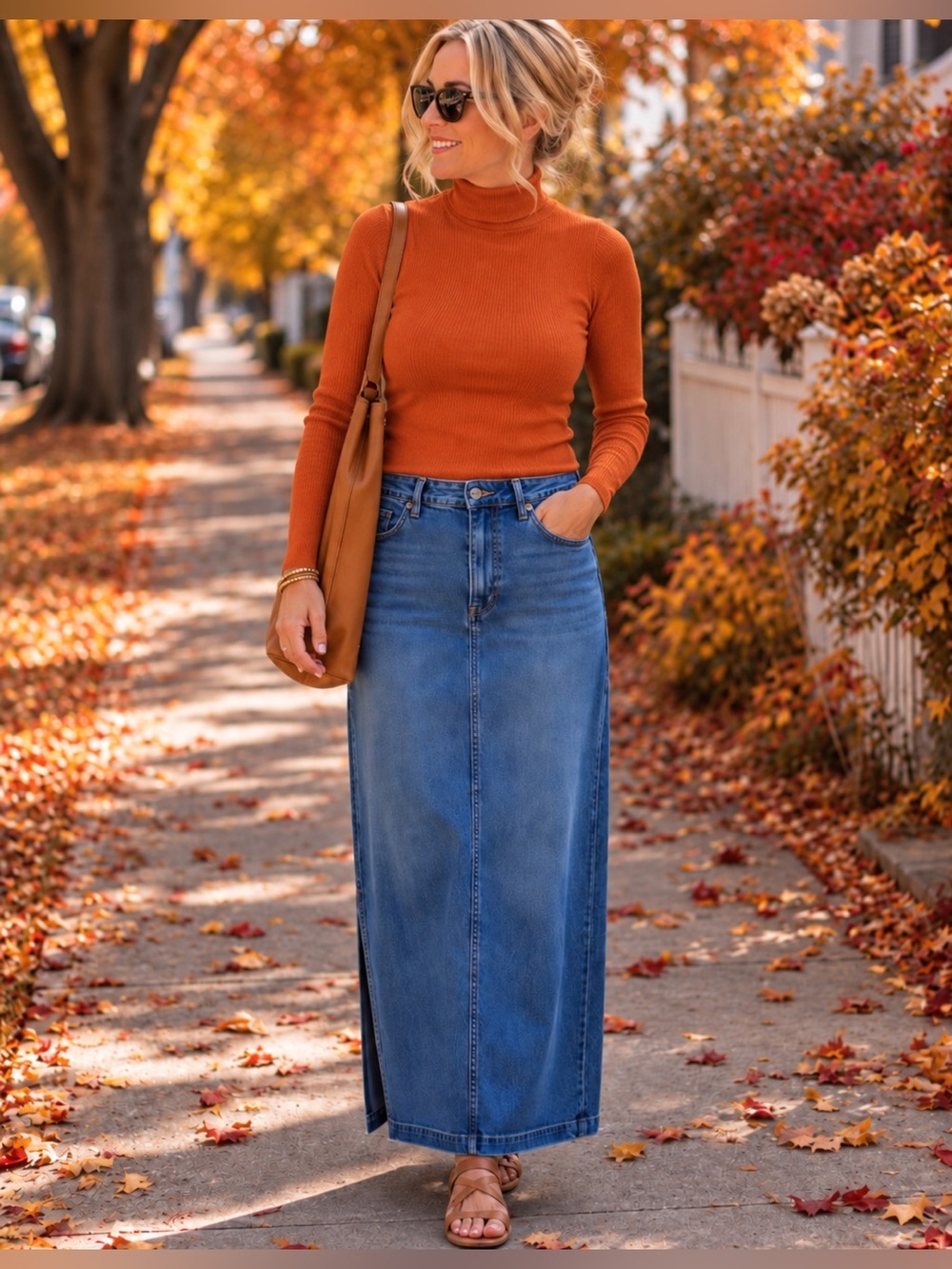 Stretch Denim Maxi Skirt – Women’s Size S Soft‎ Blue Jean Long Penmans Plus Boho